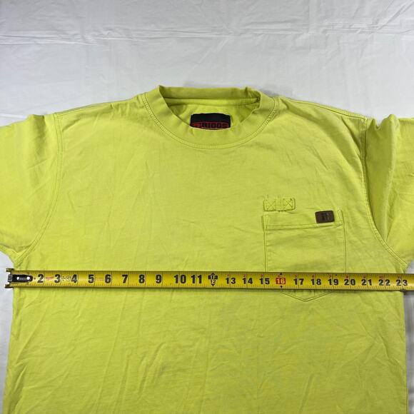 Riggs Workwear by Wrangler Utility Pocket T-Shirt XL Yellow Short Sleeve Pocket - Picture 6 of 11